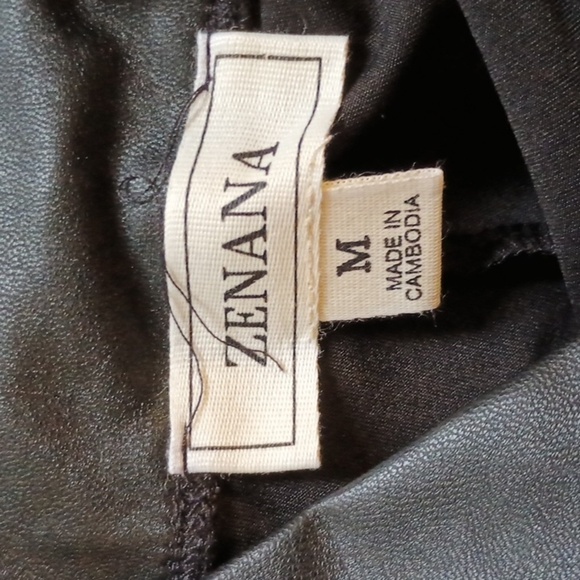 CUTE pair of faux leather pants.Size medium, from Zenana. Good used condition. - Picture 10 of 12